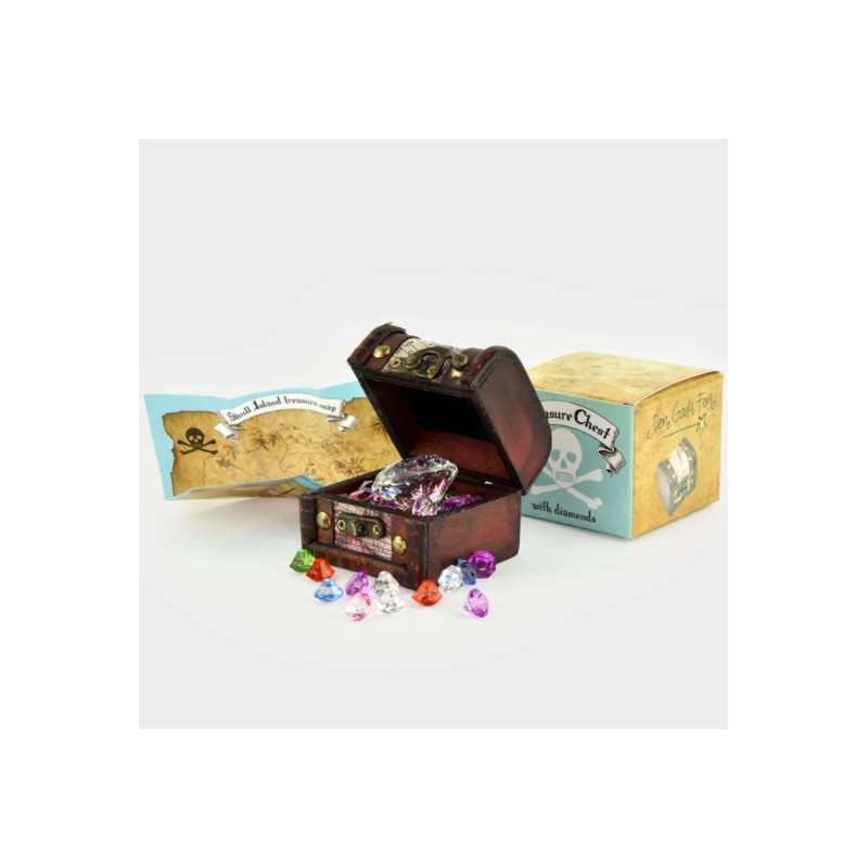 Pirat skattekiste m. 37 diamanter