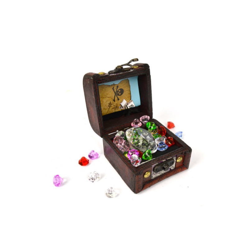 Pirat skattekiste m. 37 diamanter