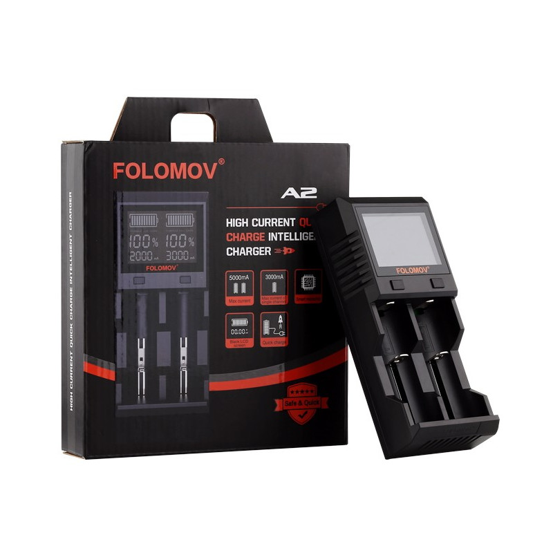 Folomov A2 26650 18650 2000 hurtigoplader