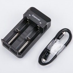 KeepPower C2 Micro USB oplader til 18650 og 26650 batterier