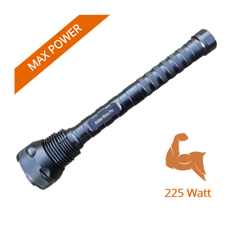 Danmarks kraftigste ravlygte hos Treasurehunter.dk Amber Rhino Pro 225W